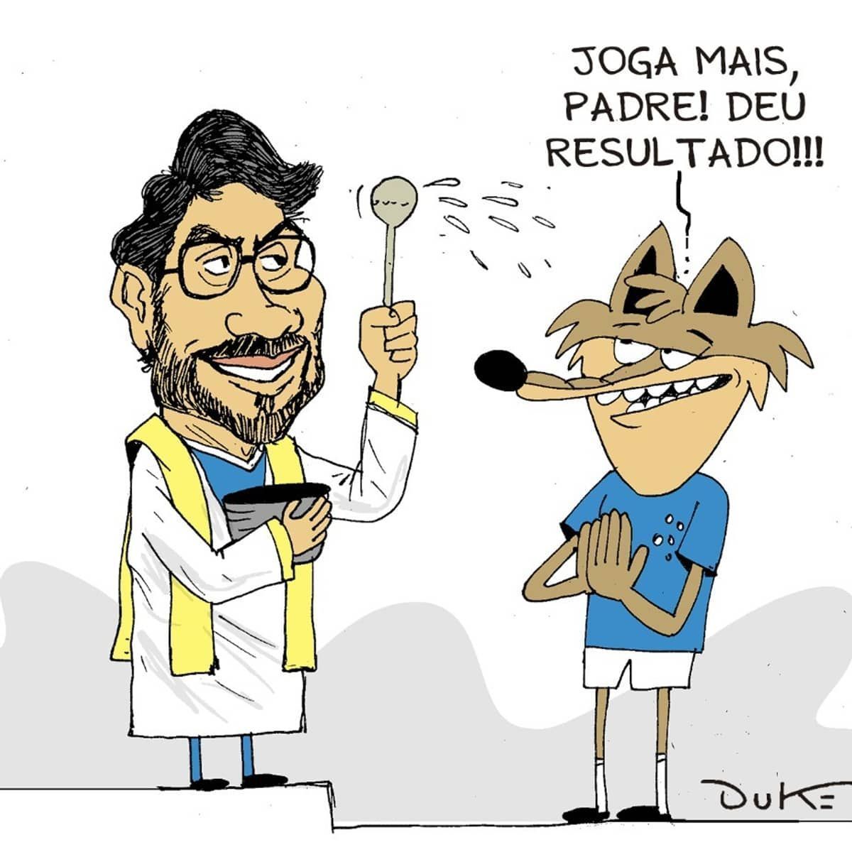 Charge do Duke: a bênção do Padre Fábio de Melo ao Cruzeiro