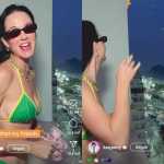 Katy Perry joga rosas pela sacada de hotel em agradecimento aos fãs brasileiros
