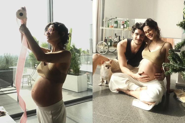 Grávida, cantora e ex-BBB Manu Gavassi compartilha fotos natalinas