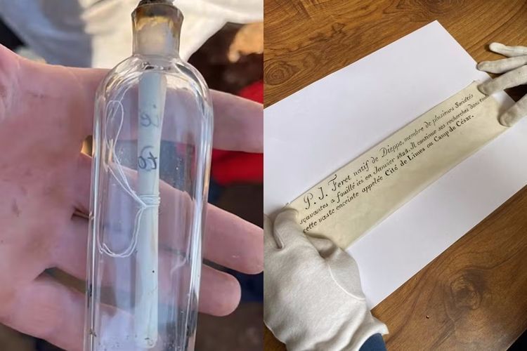 Garrafa é encontrada com texto escrito há quase 200 anos