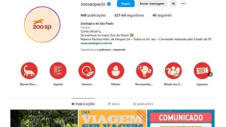Página do Instagram do Zoológico de São Paulo foi recuperada