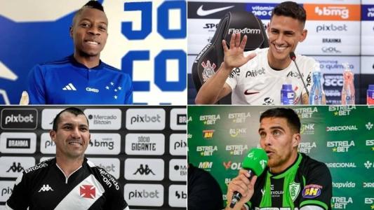 Palacios (Cruzeiro), Rojas (Corinthians), Medel (Vasco) e Méndez (América): reforços do meio do ano