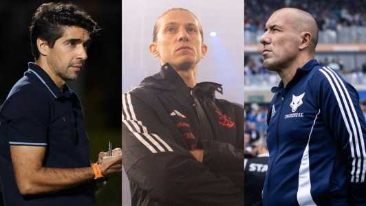 Abel Ferreira, Filipe Luís e Leonardo Jardim, técnicos de Palmeiras, Flamengo e Cruzeiro em 2025