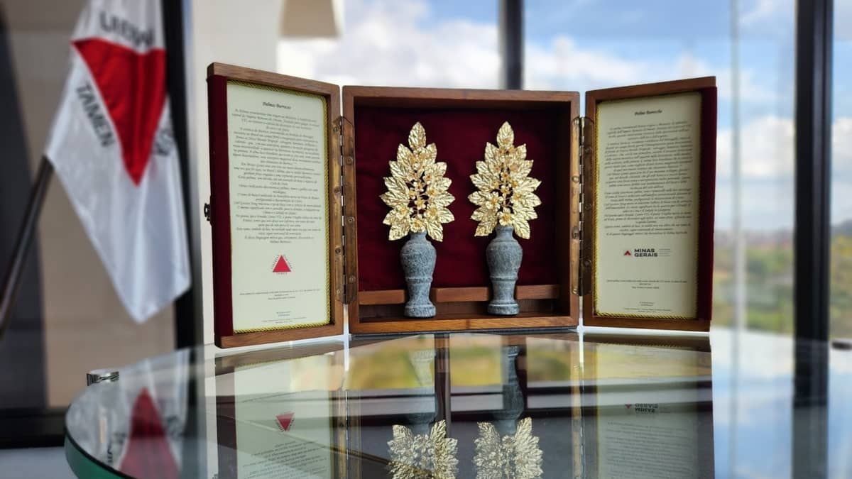 Veja imagens do presente entregue por Zema ao Papa Francisco no Vaticano