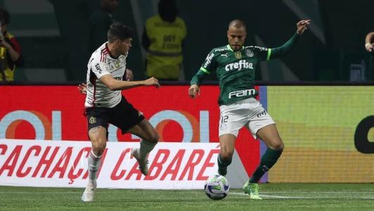 Palmeiras e Flamengo no jogo do primeiro turno