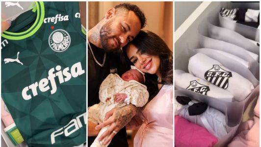 Palmeiras e Santos presenteiam filha de Neymar