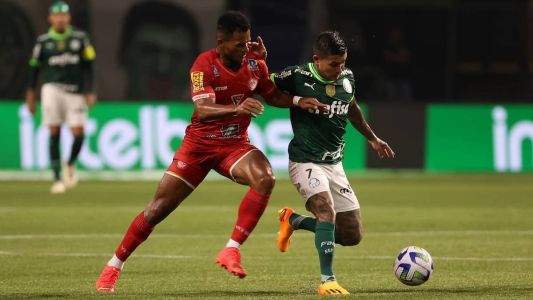 Palmeiras e Tombense, durante partida válida pela fase um dezesseis avos, ida, da Copa da Copa do Brasil, na arena Allianz Parque