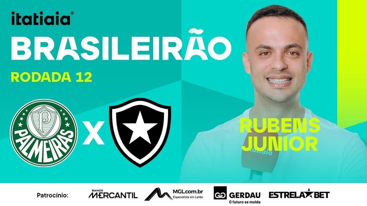 Palmeiras x Botafogo: assista, ao vivo, à transmissão da Itatiaia