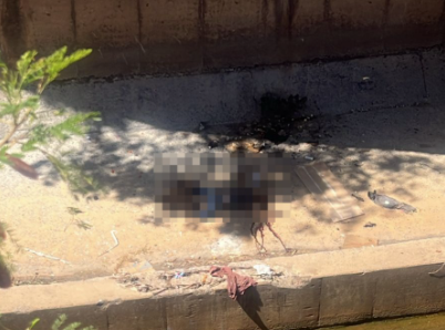 O corpo da vítima estava em um local de difícil acesso