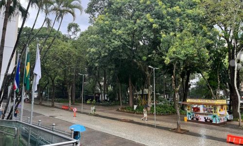 Pancada de chuva verão Parque Halfeld Juiz de Fora