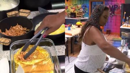 Panqueca recheada de frango de Solange Couto