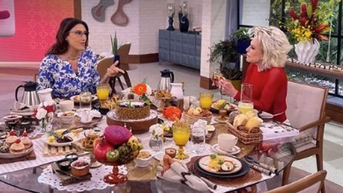 Paola Carosella troca elogios com Ana Maria Braga em participação no Mais Você