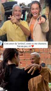 Paolla Oliveira publicou registros ao lado do avô