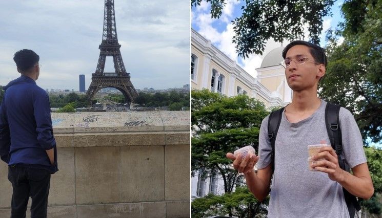 Jovem que vendia paçoca em sinal de trânsito de BH realiza sonho e chega a Paris: 'Nem acredito'