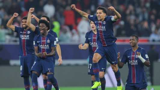 Jogadores do PSG celebram título do Intercontinental sobre o Flamengo