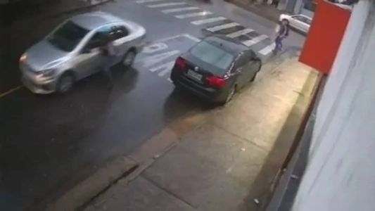 Parte da briga de trânsito foi registrada por câmeras de segurança da região