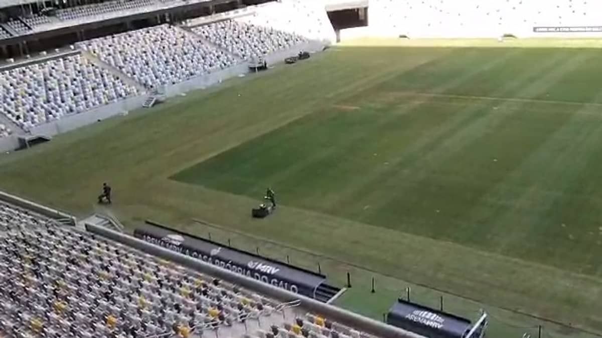Atlético: veja imagens da Arena MRV após a troca do gramado