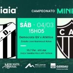 Democrata-GV x Atlético: acompanhe o jogo do Campeonato Mineiro ao vivo na Itatiaia