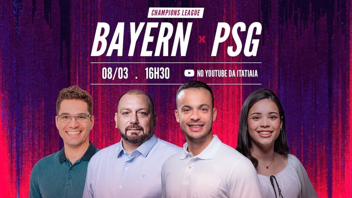 Bayern de Munique x PSG: acompanhe jogo pelas oitavas da Liga dos Campeões na Itatiaia
