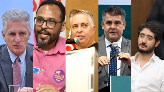 Rogério Correia, Wanderson Rocha, Álvaro Damião, Paulo Brant e Gabriel Azevedo, nessa ordem.