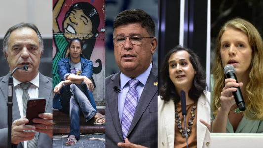 Rogério Correia, Wanderson Rocha, Álvaro Damião, Paulo Brant e Gabriel Azevedo, nessa ordem.