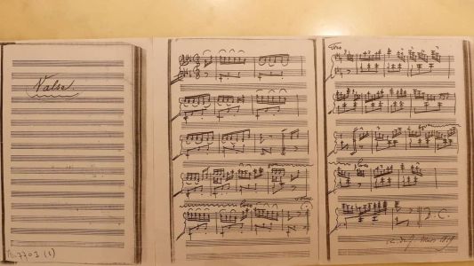 Partitura de "Valse", composição que pode ser de Dom Pedro I