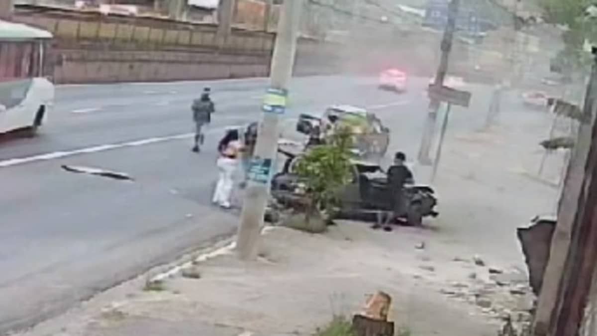 Vídeo: passageira anda logo após ser arremessada em acidente que matou motorista em BH
