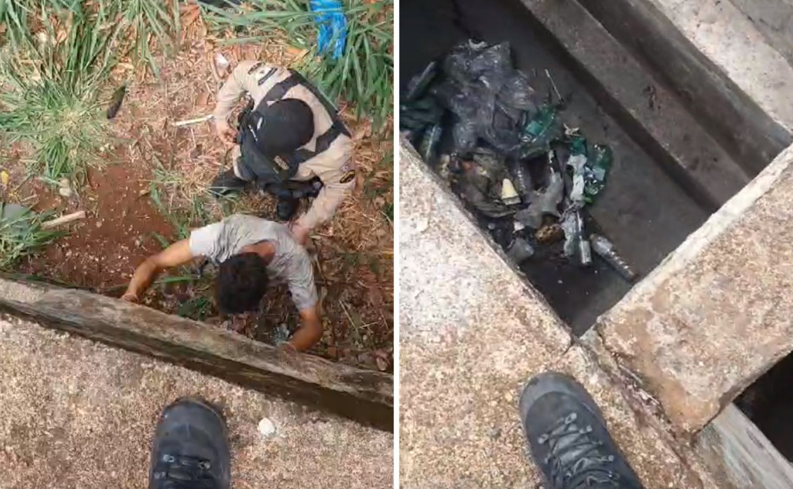 Vídeo: foragido tenta se esconder em passagem secreta, mas acaba preso pela PM em Minas