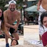 Patrícia e Rebeca Abravanel compartilham momento raro na praia com os filhos