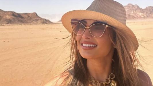 Patrícia Poeta durante passagem pela Jordânia