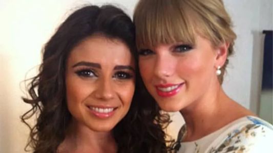 Paula Fernandes e Taylor Swift durante passagem da norte-americana pelo Brasil