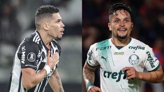 Paulinho e Artur, atacantes de Atlético e Palmeiras
