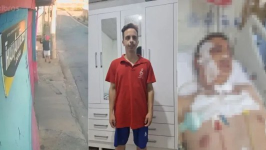Paulo André Amaro Vieira, de 32 anos, foi brutalmente espancado em um ponto de ônibus por Sávio Almeida Machado, de 25 anos
