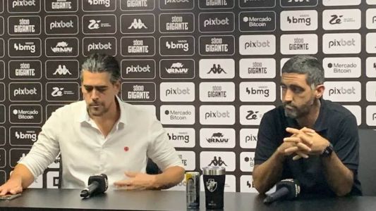 Paulo Bracks e Luiz Mello fizeram um pronunciamento