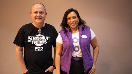 Paulo Justino, fundador e CEO da FCJ, e Dany Carvalho, CEO do Órbi Conecta