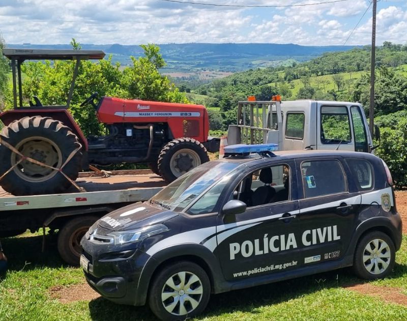 Operação da PCMG resulta na prisão de quatro suspeitos e na recuperação de trator furtado no Sul de Minas