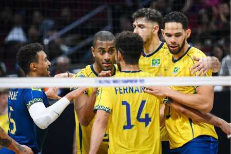 Seleção Brasileira Masculina de Vôlei em quadra