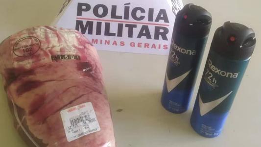 Peça de picanha de 1,6 kg estava dentro do bolso do suspeito