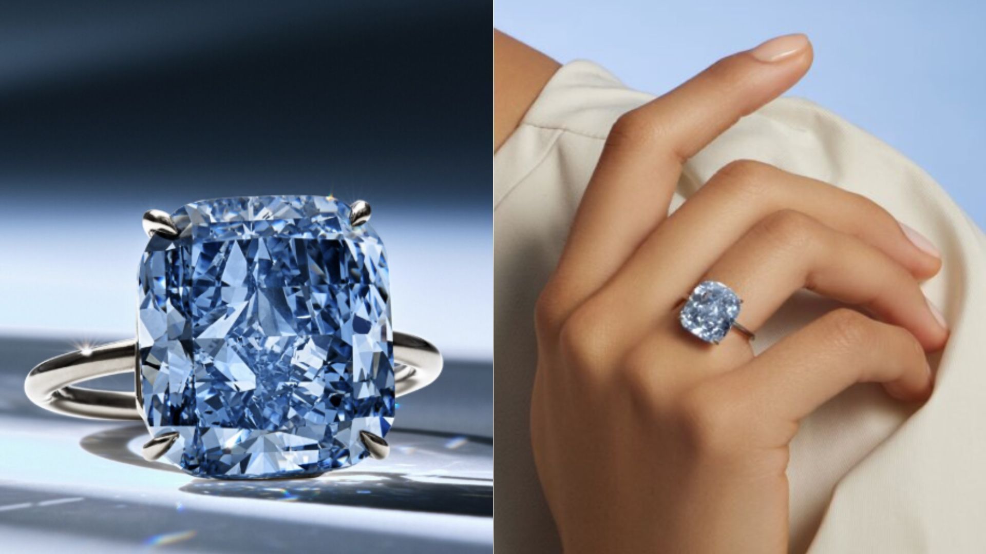 Raro diamante azul é leiloado por US$ 21,5 milhões