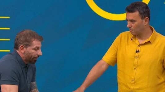 Pedrinho e Rizek durante o programa Seleção Sportv