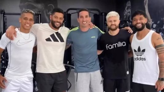 Pedrinho, Hulk, Otávio e Sasha fizeram treinamento especial, mesmo em dia de folga