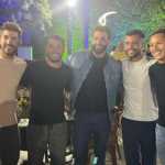 Com presença de Gusttavo Lima, Pedrinho promove festa para jogadores do Cruzeiro; veja fotos