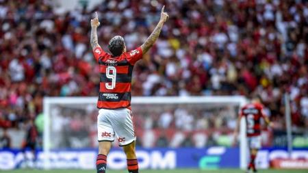 Pedro fez o gol da vitória do Flamengo sobre o Bahia, por 1 a 0, no Maracanã