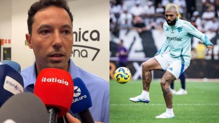 Pedro Junio, vice-presidente do Cruzeiro, e Gabigol