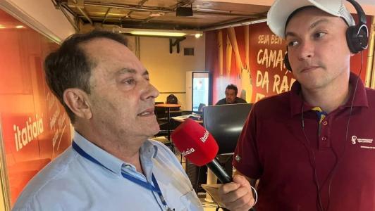 Pedro Lourenço durante entrevista à Itatiaia