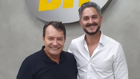 Pedro Lourenço e Samuel Lloyd se encontraram na sede do Supermercados BH
