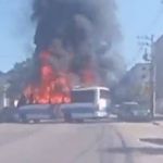 Vídeo: ônibus do BRT são incendiados após morte de miliciano no Rio