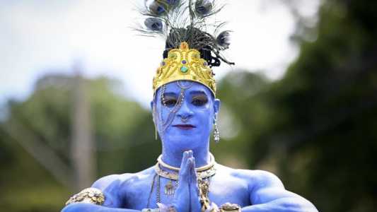 Pena de Pavão de Krishna