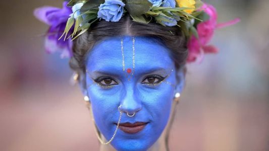 Pena de Pavão Krishna