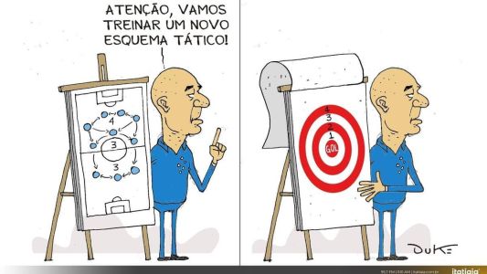 Pepa 'orienta' jogadores do Cruzeiro a melhor pontaria nos jogos